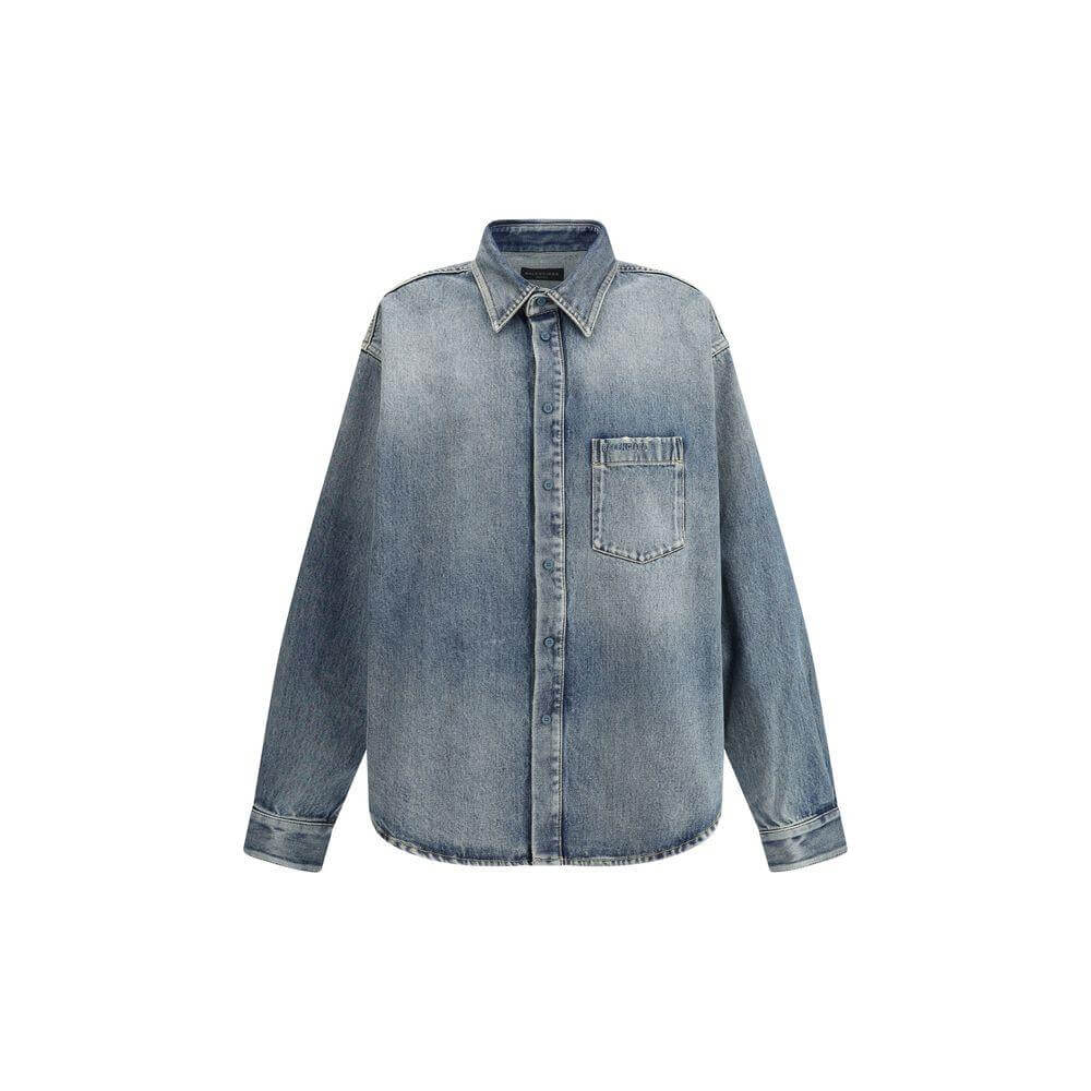 Balenciaga Oversized Shirt Balenciaga Slate Gray