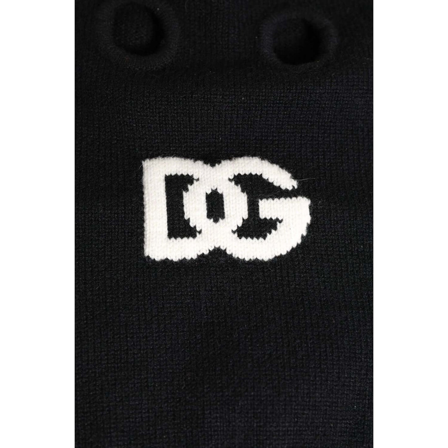 Dolce & Gabbana Black Cashmere Knitted Ski Mask Balaclava Hat Dolce & Gabbana Black