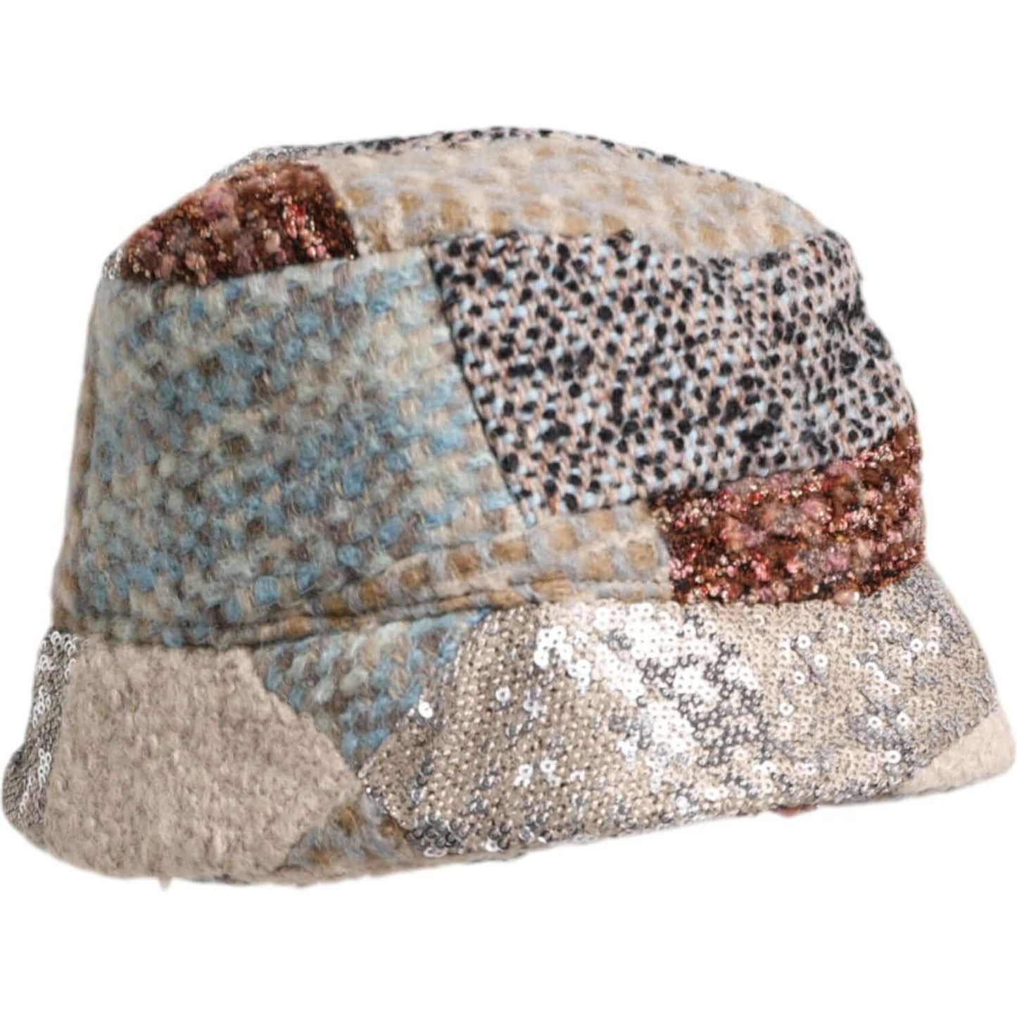 Dolce & Gabbana Multicolor Patchwork Embellished Bucket Hat Dolce & Gabbana Rosy Brown