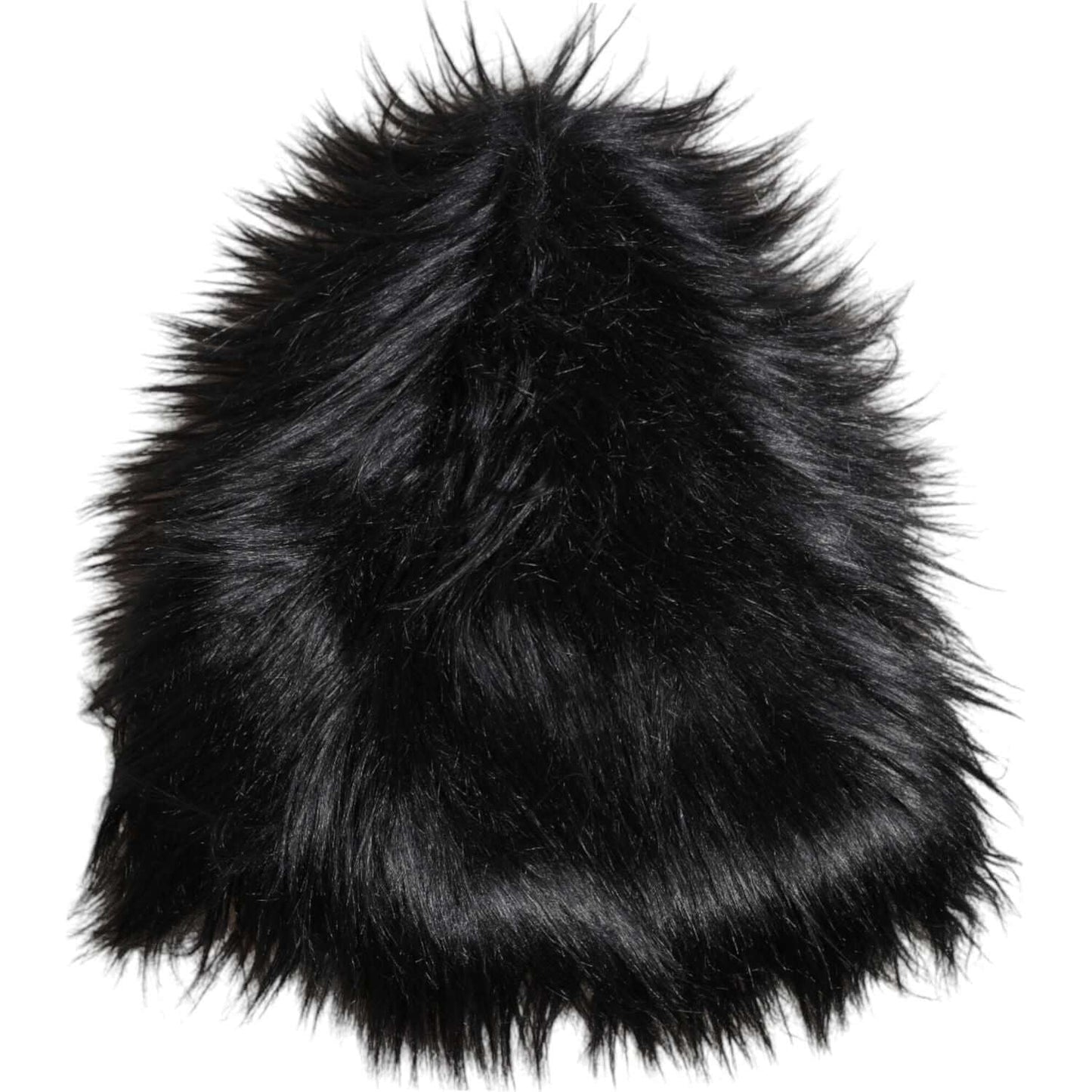 Dolce & Gabbana Black Acrylic Fur Womens Bucket Hat Dolce & Gabbana Black
