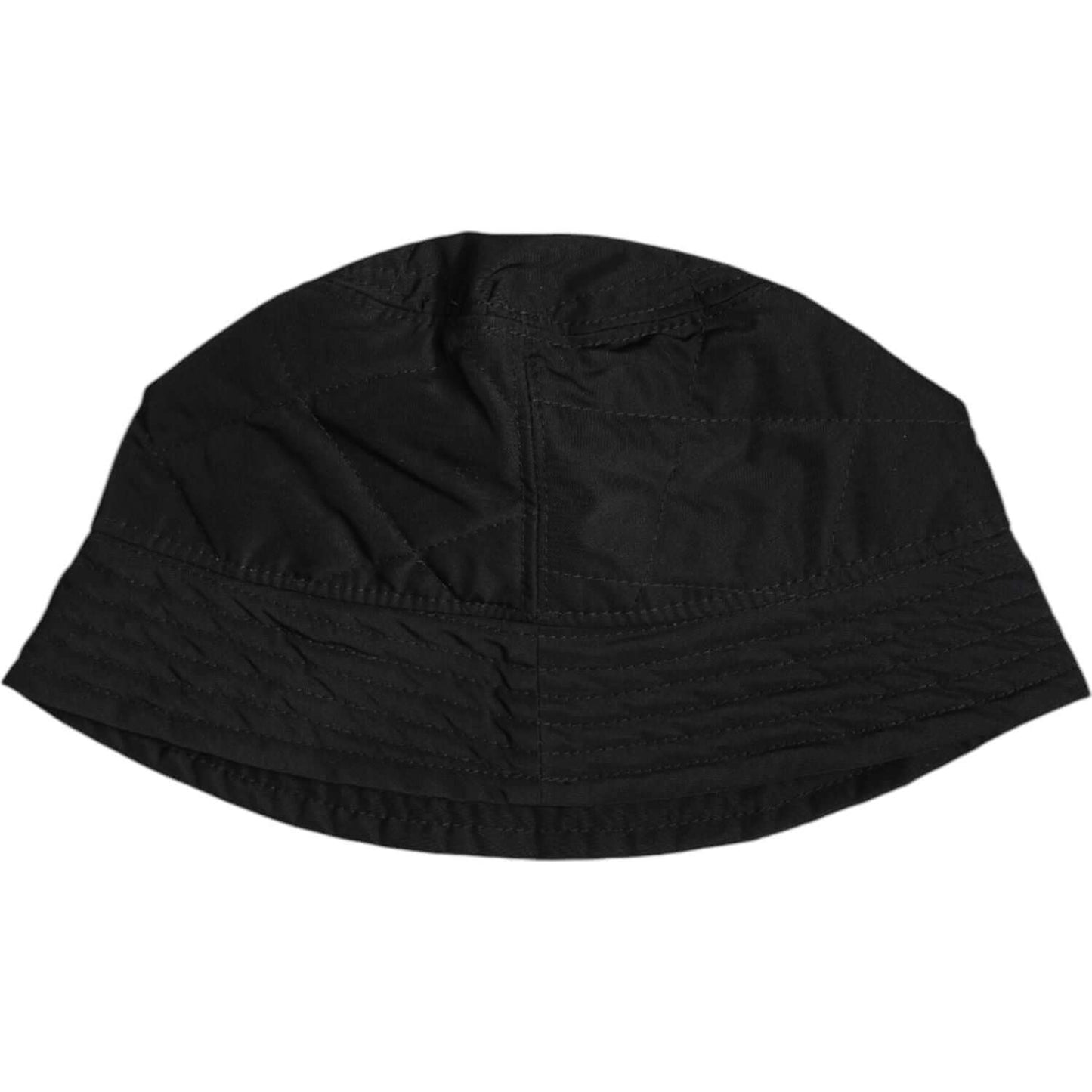 Dolce & Gabbana Black DG Crystal Polyester Wide Brim Bucket Hat Dolce & Gabbana Black