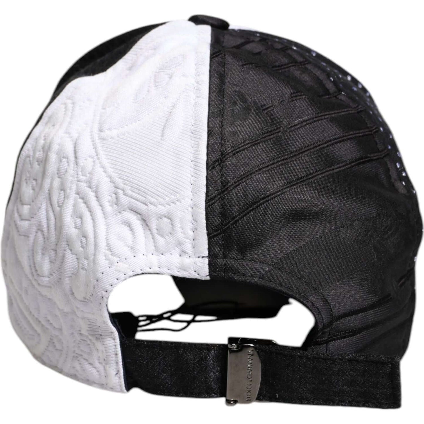 Dolce & Gabbana White Black Polka Dot Feathers Baseball Cap Dolce & Gabbana Dark Slate Gray