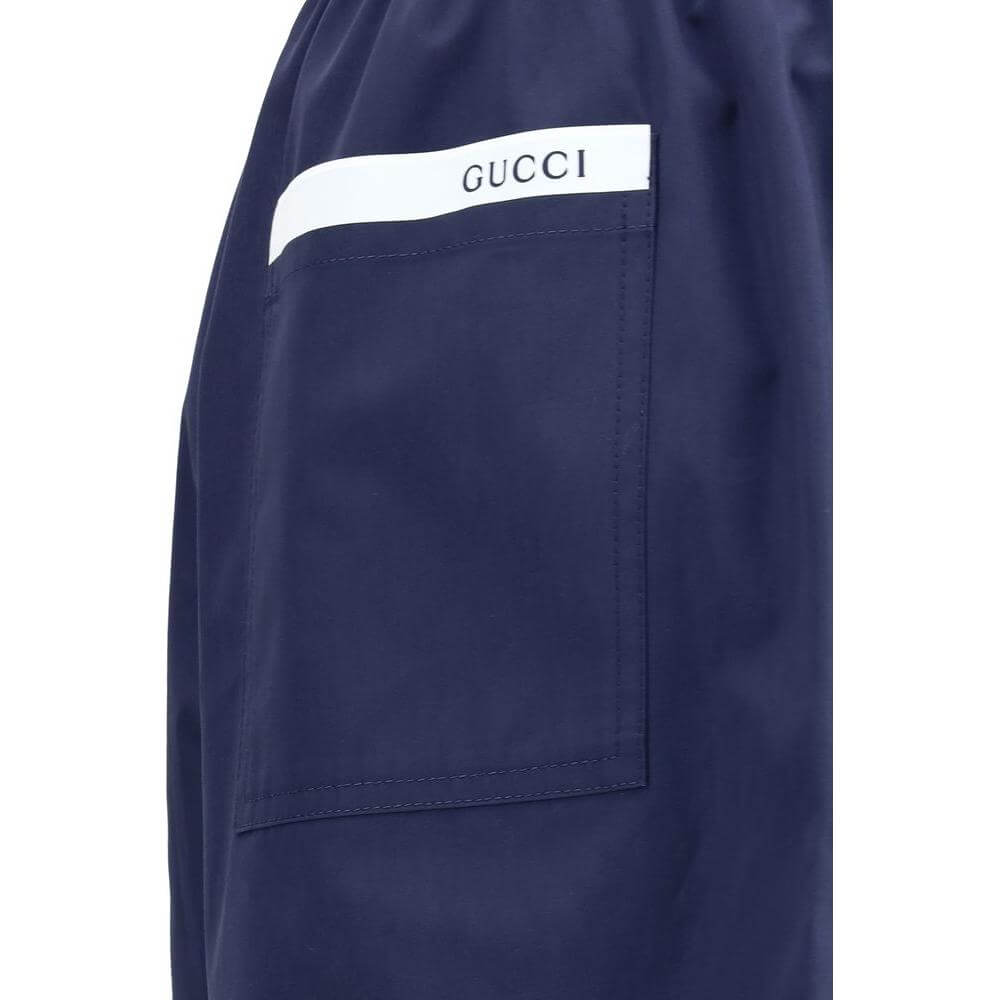 Gucci Logoed Shorts Gucci Dark Slate Gray