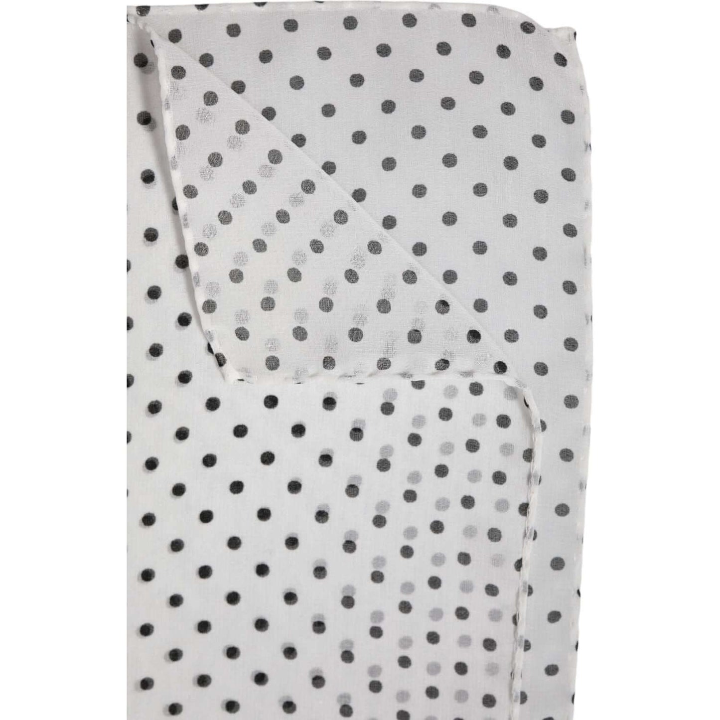 Dolce & Gabbana White Polka Dots Polyester Wrap Shawl Scarf Dolce & Gabbana Light Gray