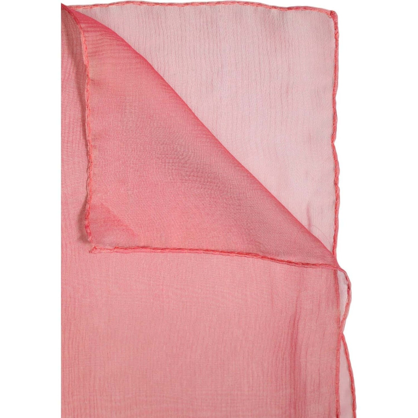 Dolce & Gabbana Pink Silk Rectangle Women Wrap Shawl Scarf Dolce & Gabbana Dark Salmon