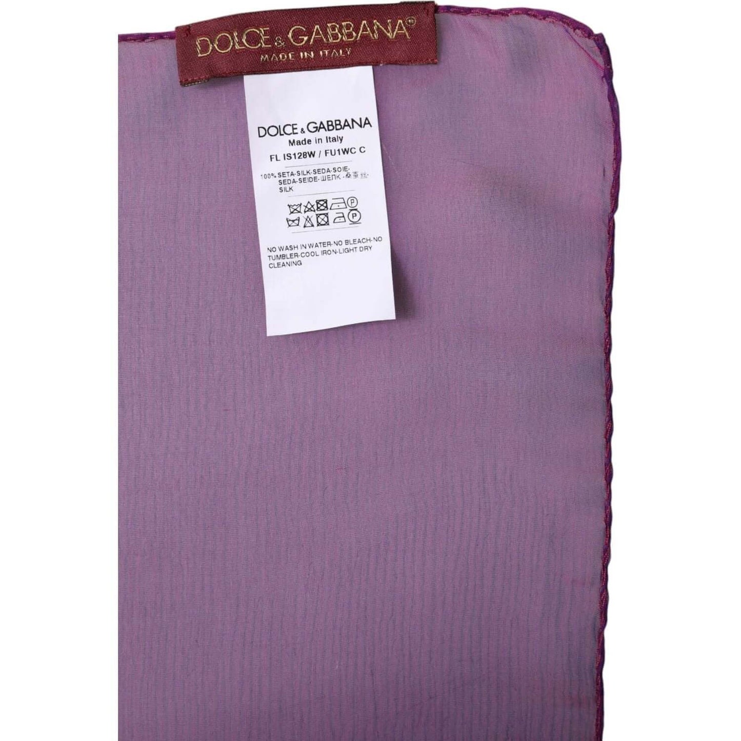 Dolce & Gabbana Purple Silk Rectangle Wrap Shawl Scarf Dolce & Gabbana Slate Gray