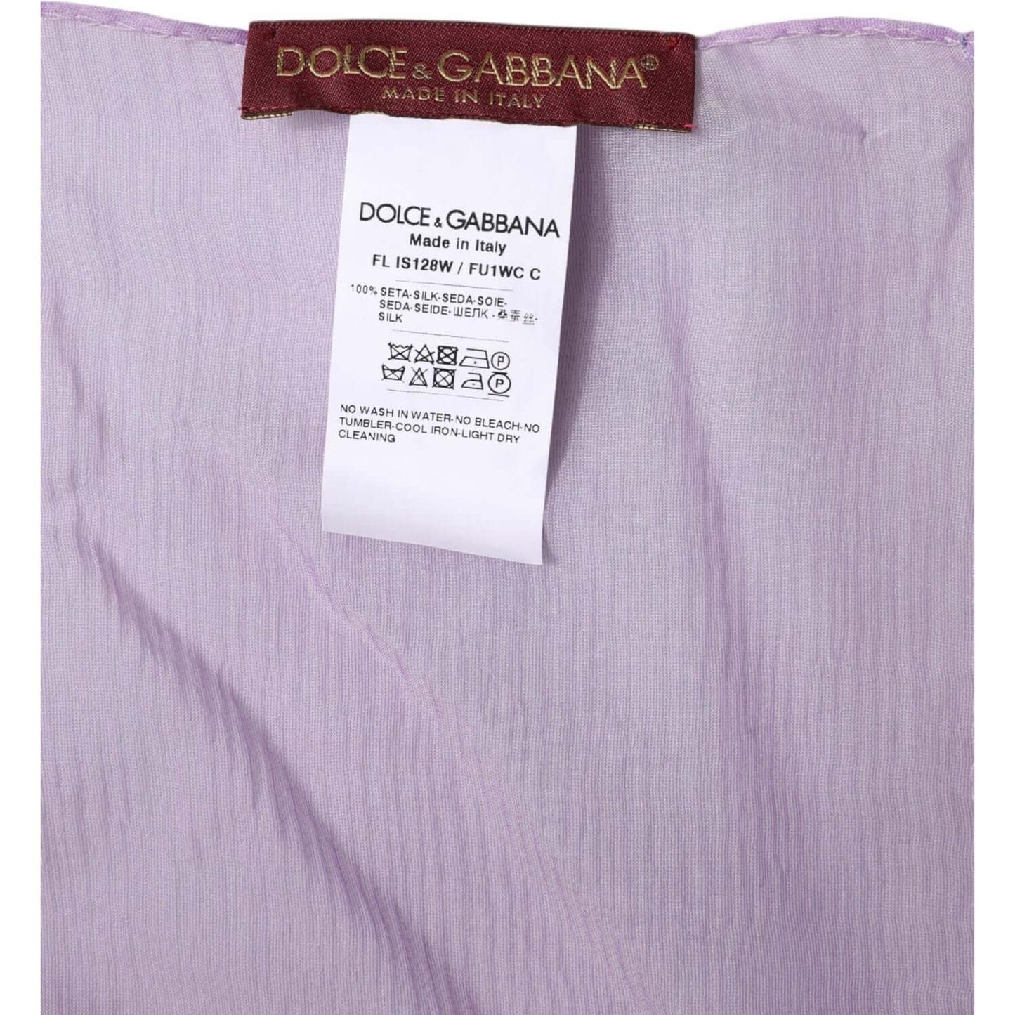 Dolce & Gabbana Purple Silk Rectangle Wrap Shawl Scarf Dolce & Gabbana Gray