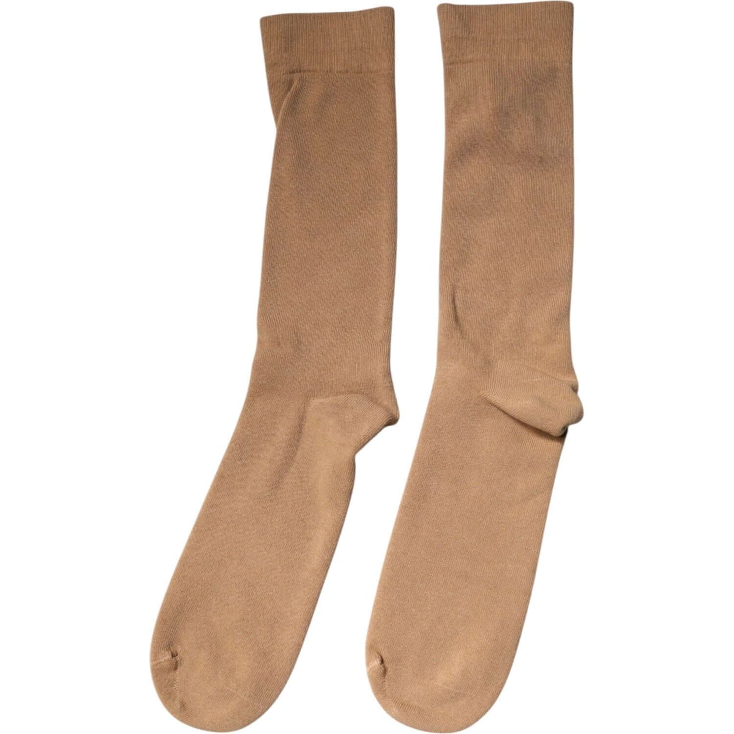 Dolce & Gabbana Brown Solid Cotton Mid Calf Men Socks Dolce & Gabbana Rosy Brown