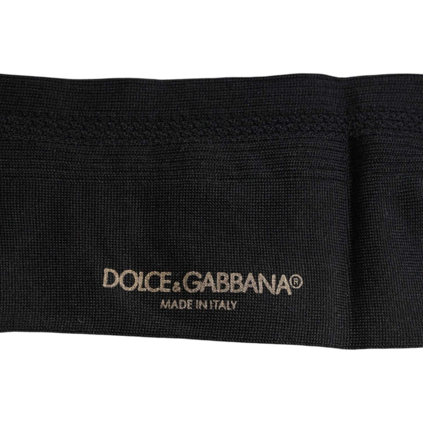 Dolce & Gabbana Black Stretch Logo Mid Calf Men Socks Dolce & Gabbana Black