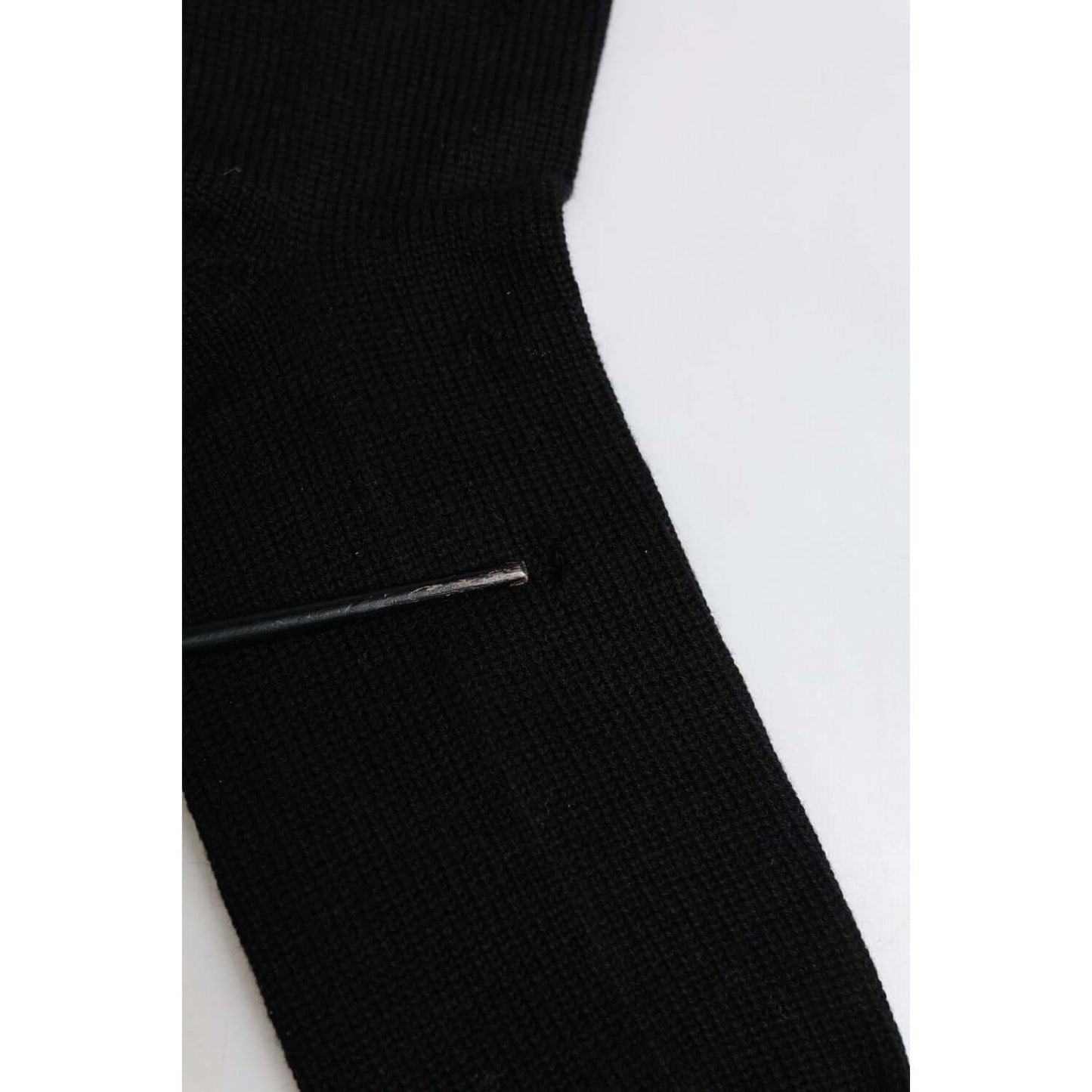 Dolce & Gabbana Black Solid Stretch Mid Calf Men Socks Dolce & Gabbana Black