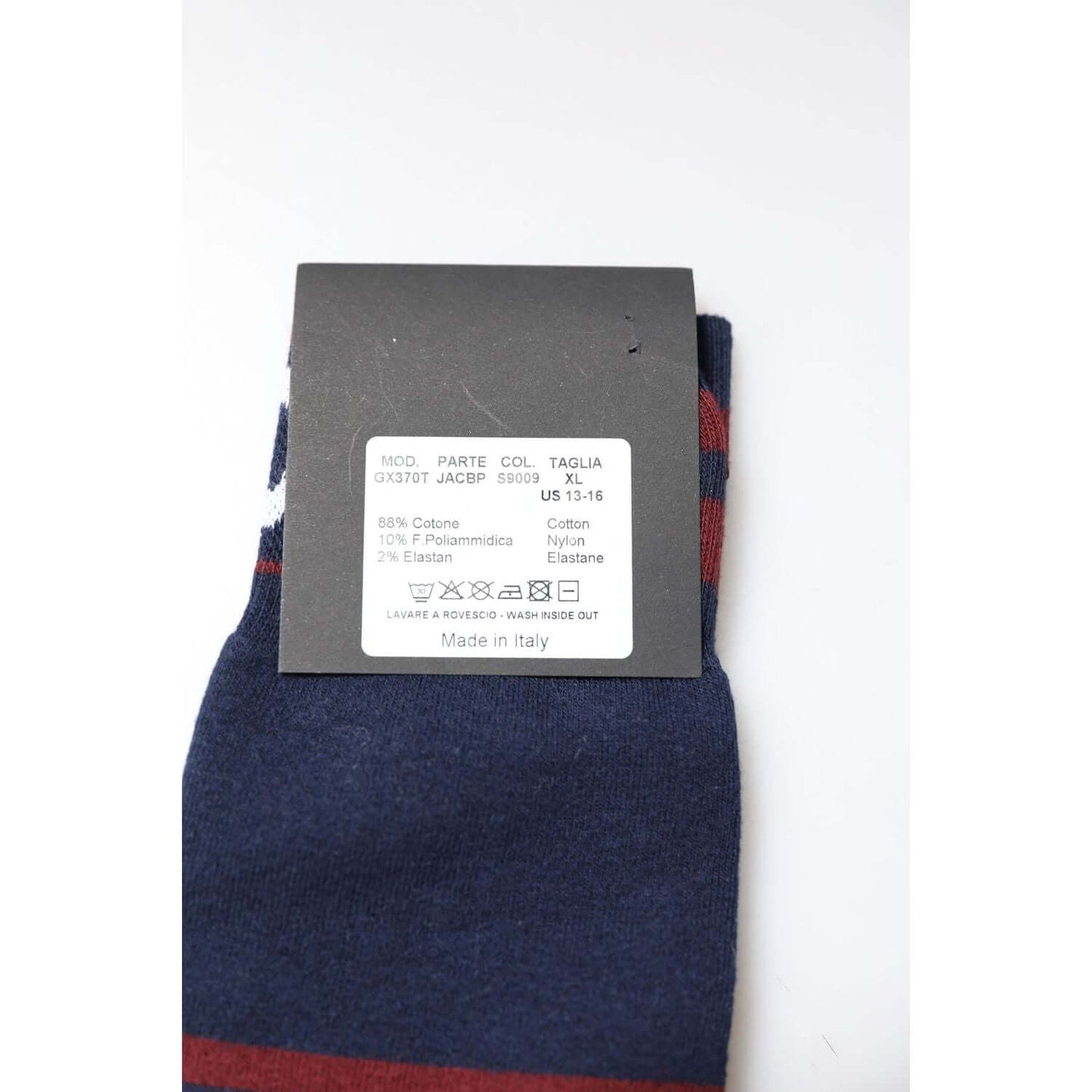 Dolce & Gabbana Blue Cotton Logo Mid Calf Men Socks Dolce & Gabbana Dark Slate Gray