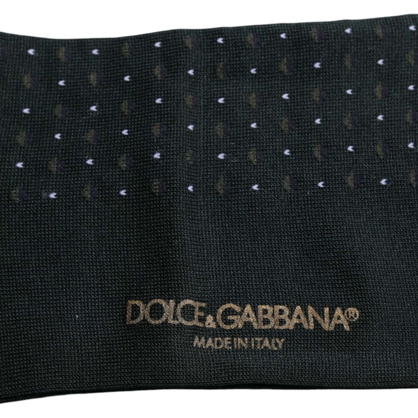 Dolce & Gabbana Black Polka Dots Cotton Mid Calf Socks Dolce & Gabbana Black
