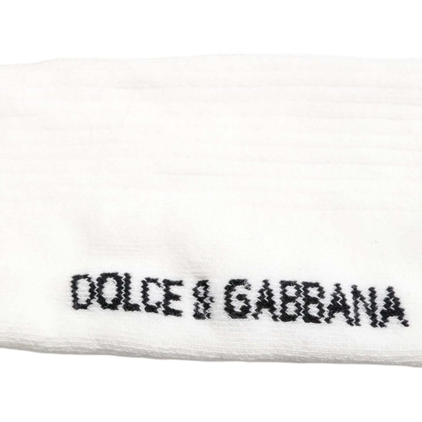 Dolce & Gabbana White Black DG Logo Print Stretch Mid Calf Socks Dolce & Gabbana White Smoke