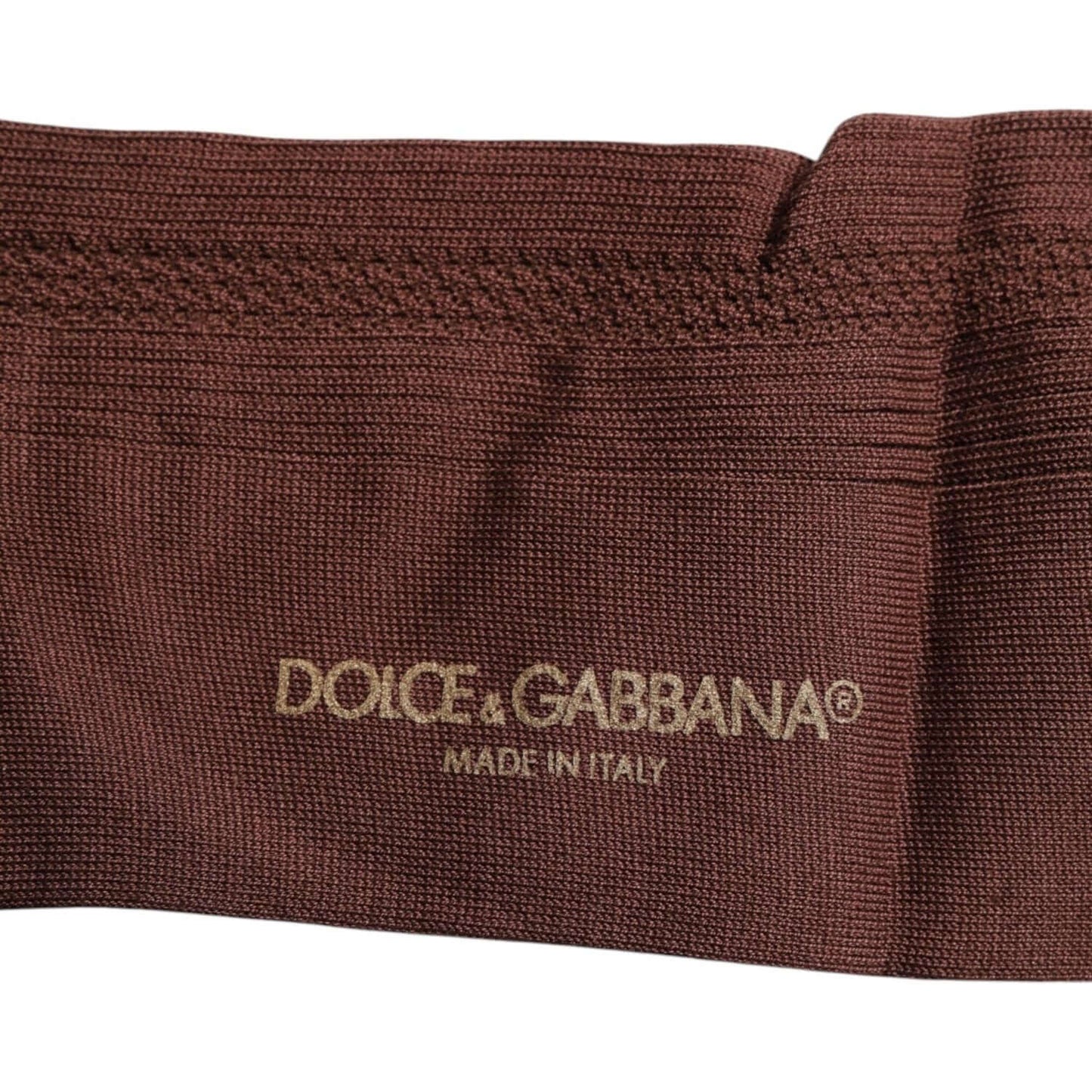 Dolce & Gabbana Brown Stretch Logo Print Mid Calf Socks Dolce & Gabbana Dark Slate Gray