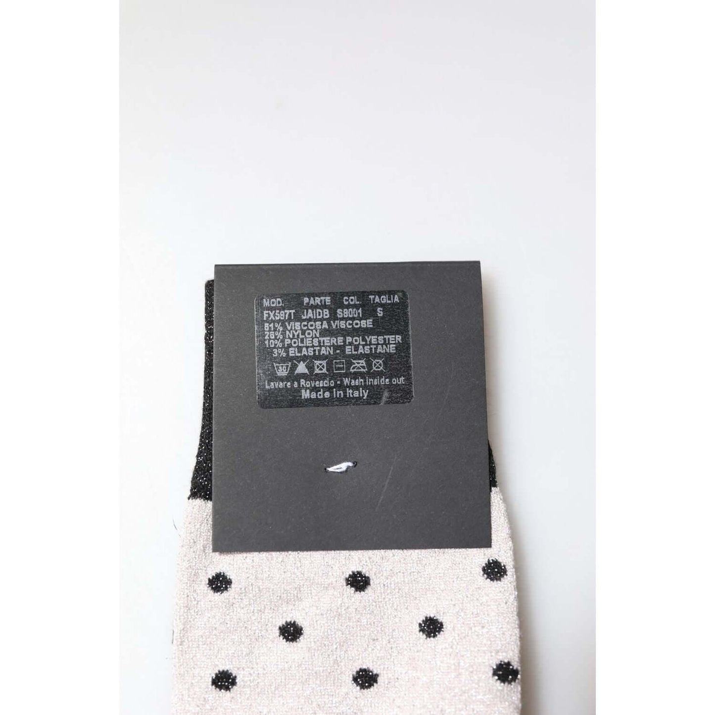 Dolce & Gabbana Gray Viscose Stretch Dotted Socks Dolce & Gabbana Dark Slate Gray