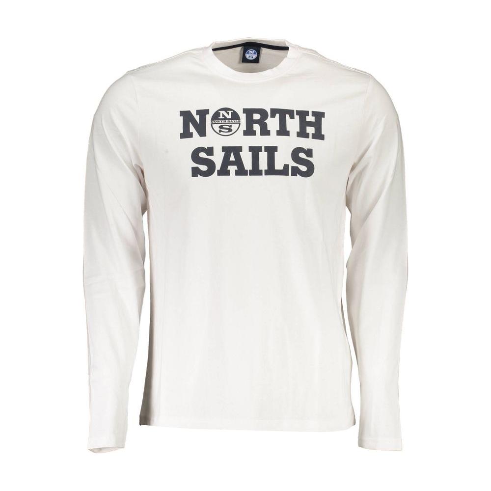 North Sails White Cotton Men TShirt North Sails Beige