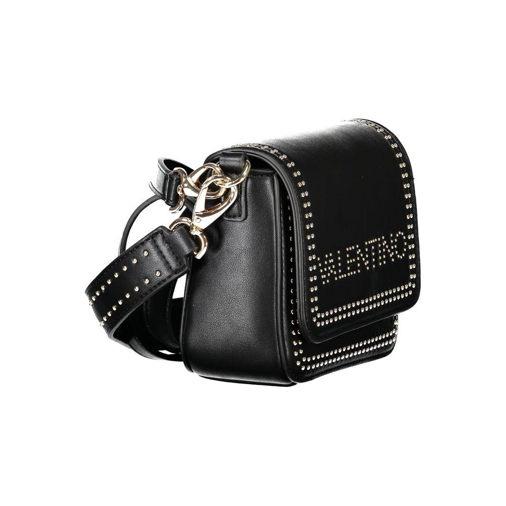 Valentino Bags black handbag with studs, made from polyethylene, featuring eco-friendly design and elegant details.