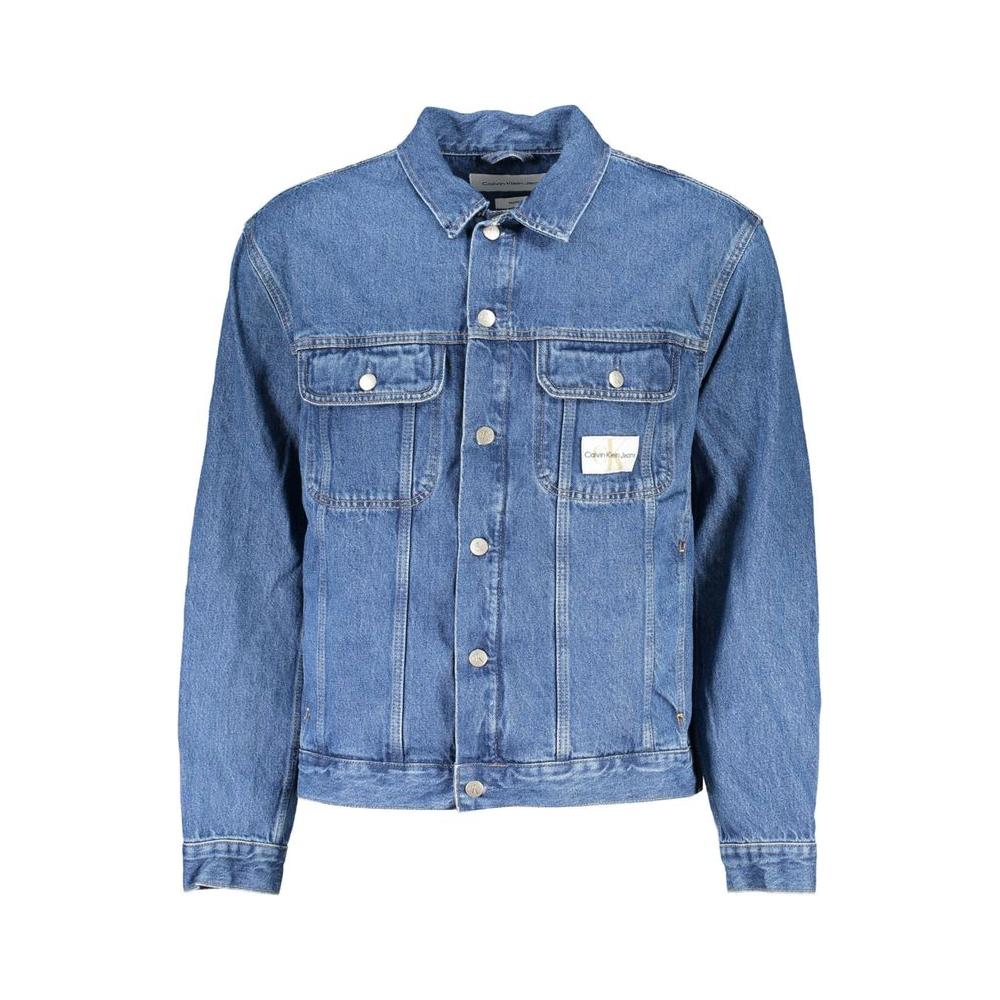 Calvin Klein Elegant Denim Charm - Casual Jacket Calvin Klein Light Slate Gray