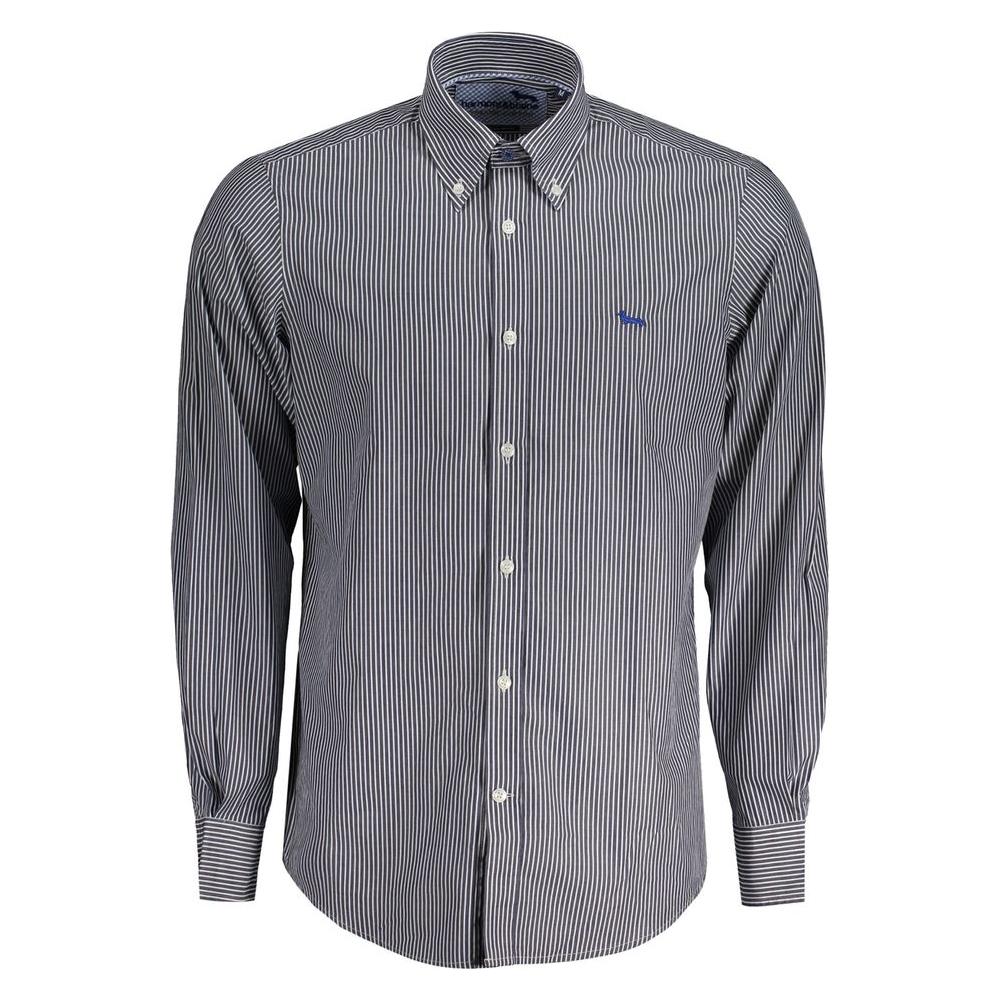 Harmont & Blaine Blue Cotton Shirt Harmont & Blaine Dark Slate Gray