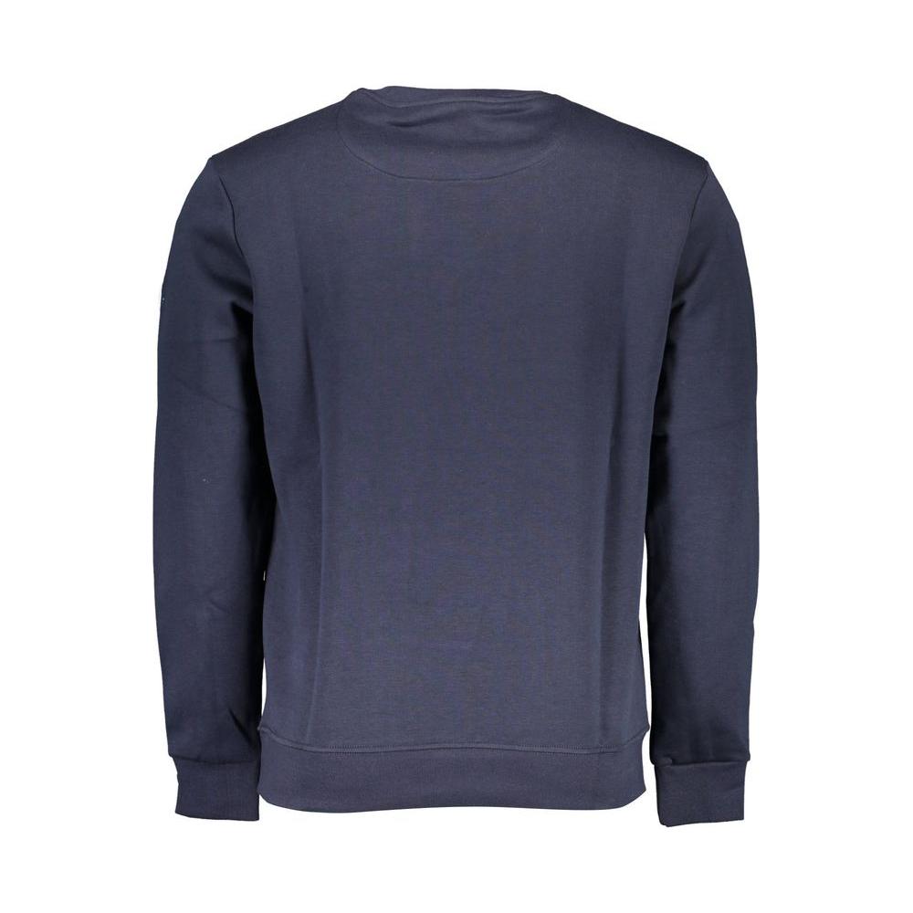 North Sails Blue Cotton Men Sweater North Sails Dark Slate Gray