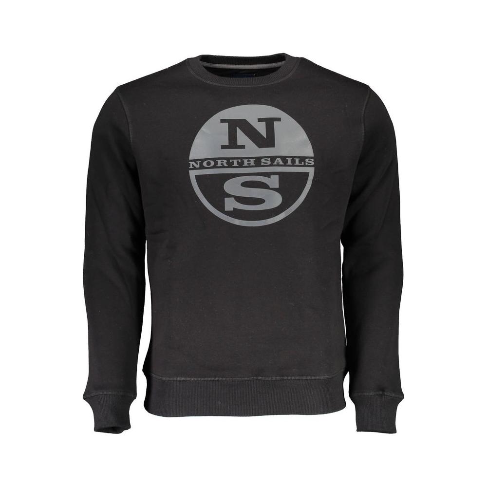 North Sails Black Cotton Men Sweater North Sails Dark Slate Gray