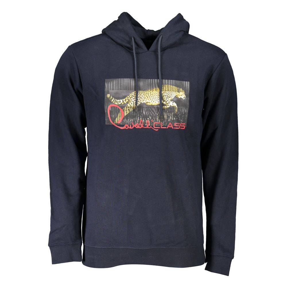 Cavalli Class Blue Cotton Men Sweater Cavalli Class Dark Slate Gray