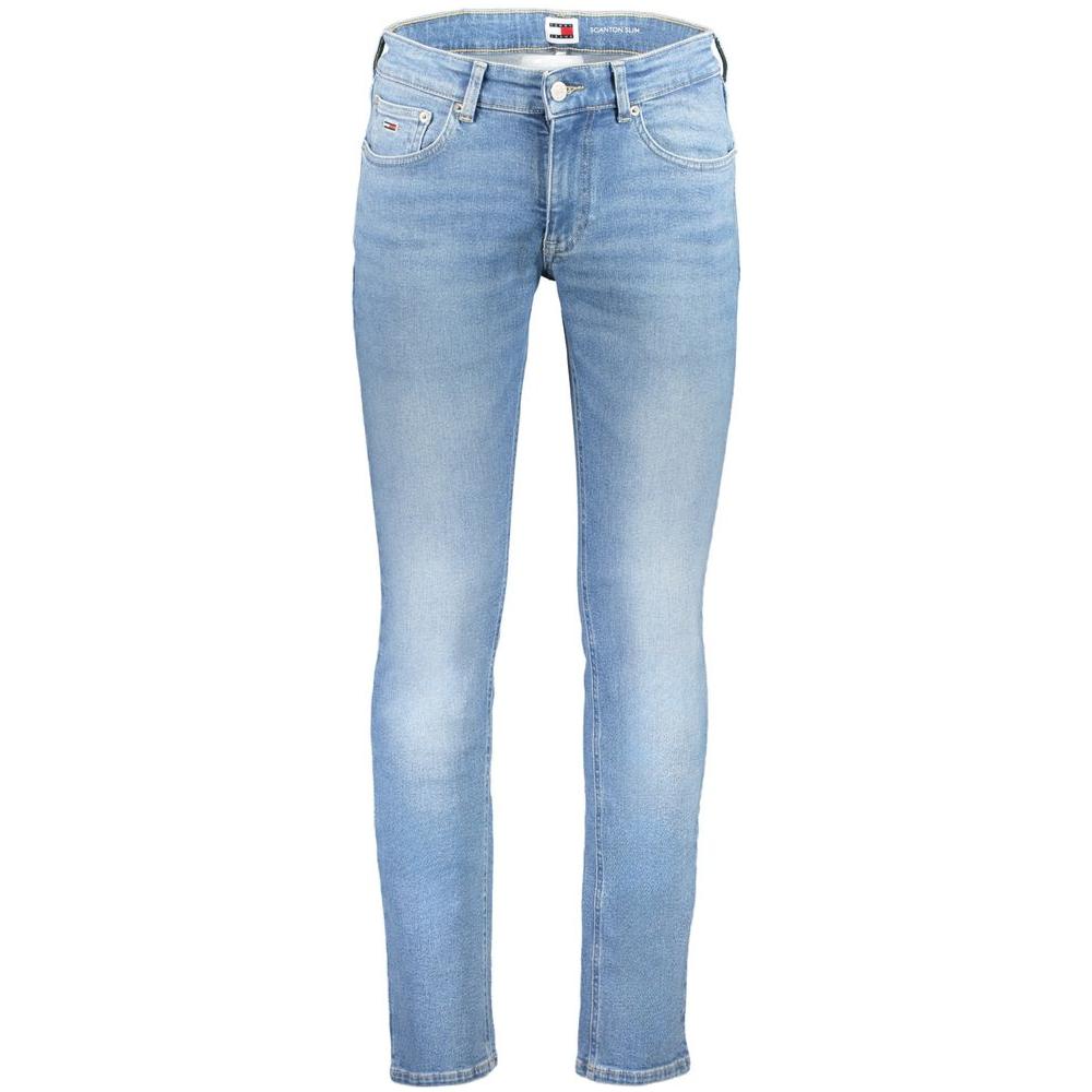 Tommy Hilfiger Light Blue Cotton Jeans & Pant Tommy Hilfiger Dark Gray