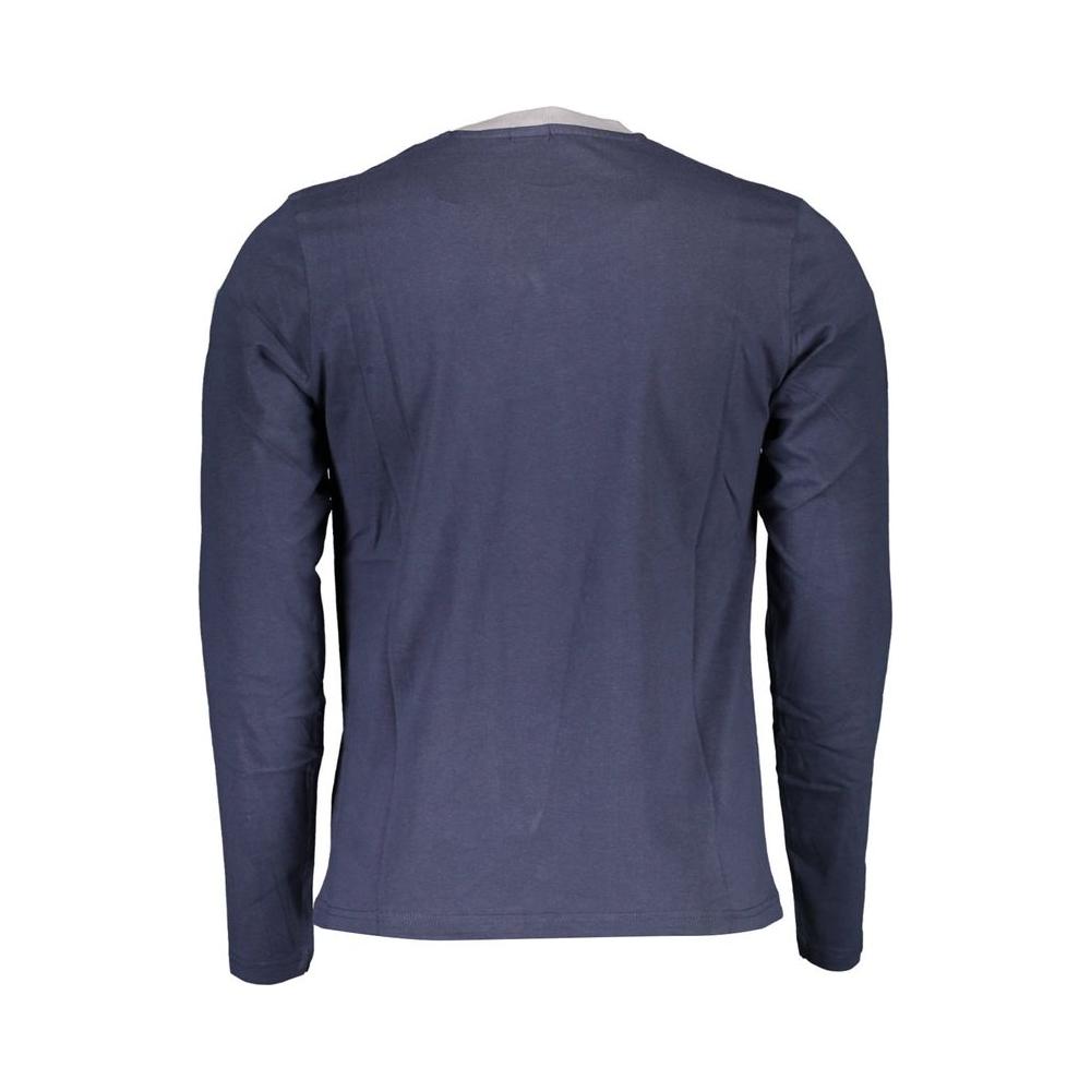 North Sails Blue Cotton Men T-Shirt North Sails Dark Slate Gray