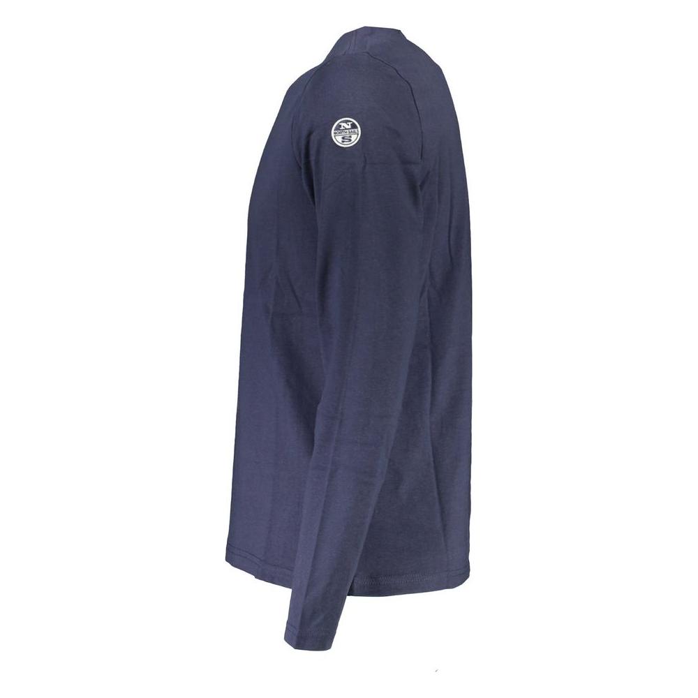 North Sails Blue Cotton Men T-Shirt North Sails Dark Slate Gray