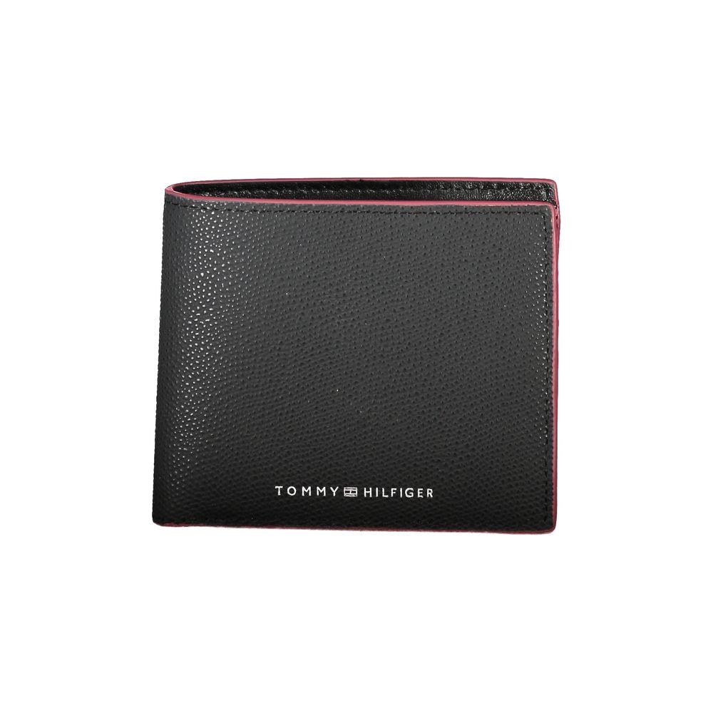 Tommy Hilfiger Elegant Black Leather Wallet Tommy Hilfiger Dark Slate Gray