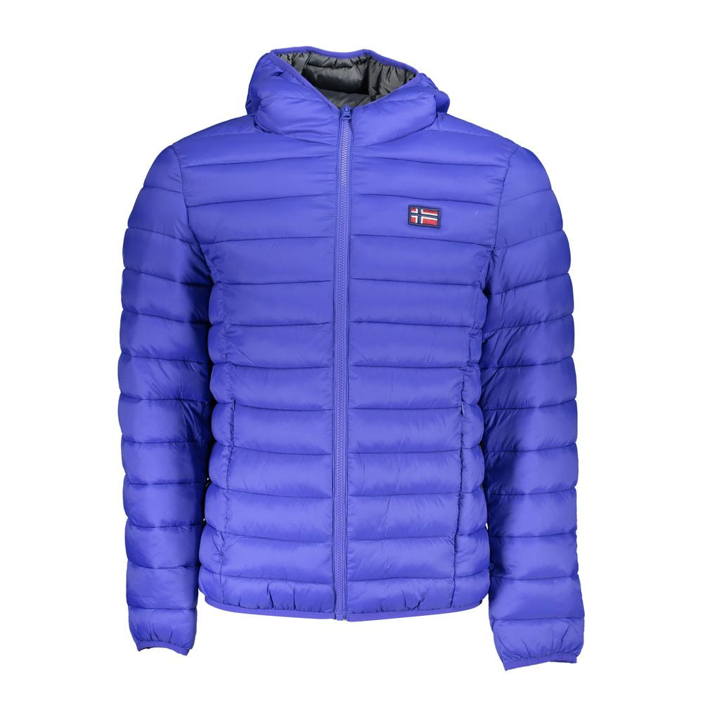 Norway 1963 Chic Blue Polyamide Hooded Jacket Norway 1963 Slate Blue