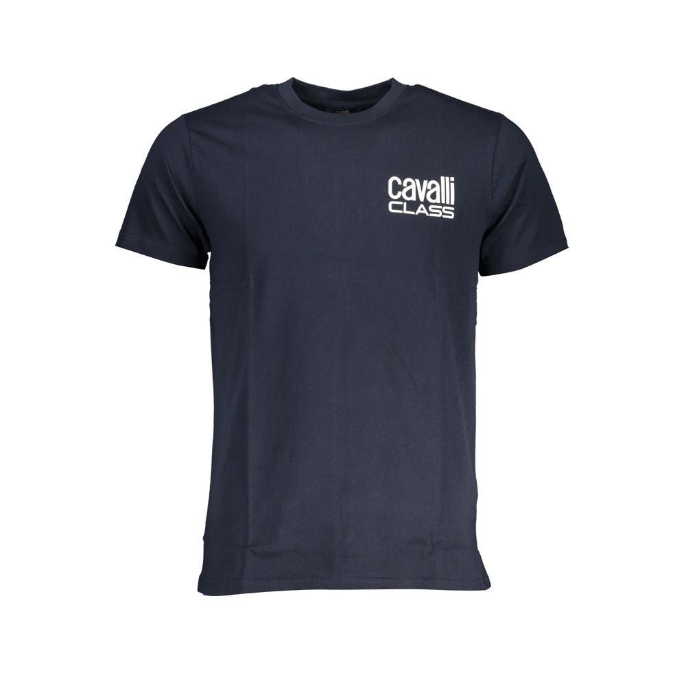 Cavalli Class Blue Cotton T-Shirt Cavalli Class Dark Slate Gray