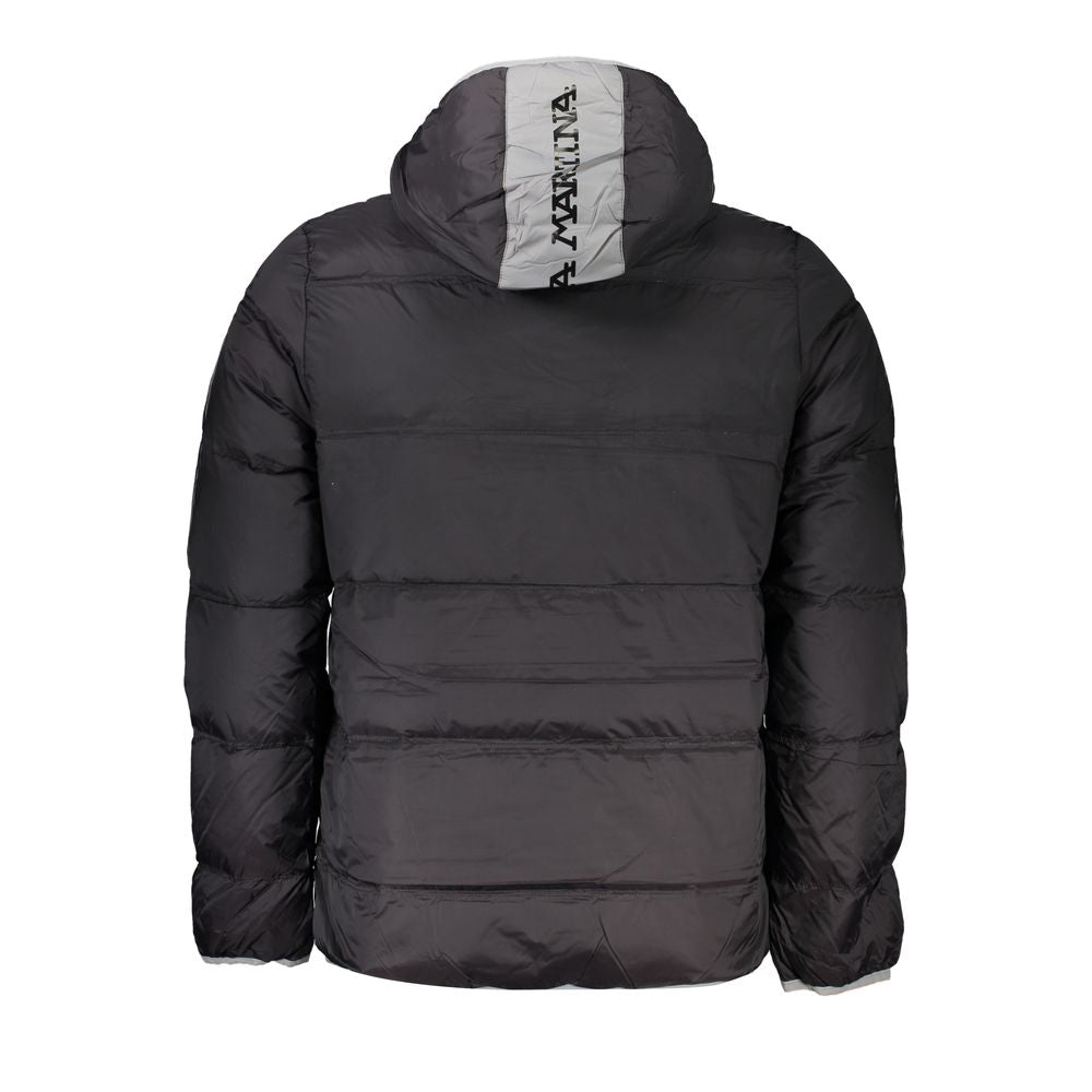 La Martina Elegant Hooded Lightweight Jacket La Martina Dark Slate Gray