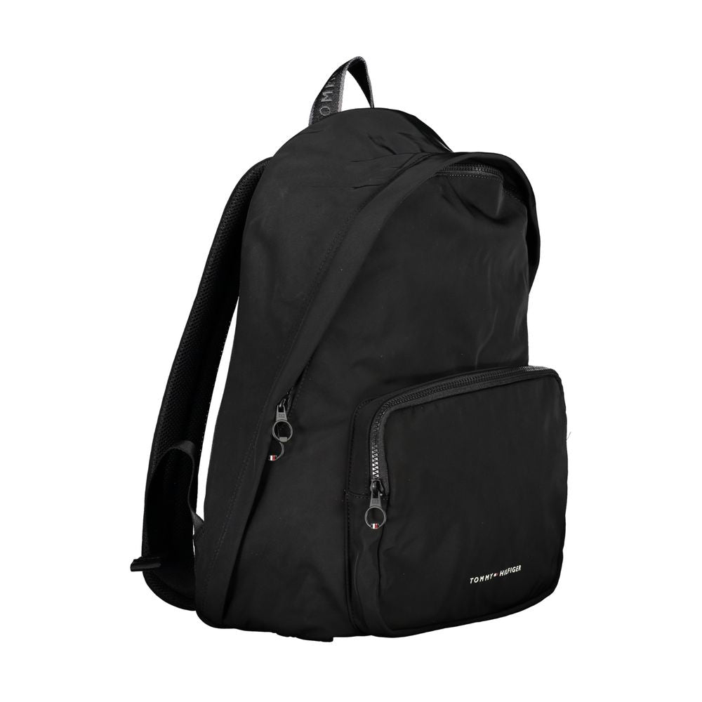 Tommy Hilfiger Chic Urban Black Backpack with Laptop Compartment Tommy Hilfiger Black