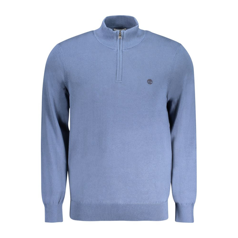 Timberland Blue Cotton Men Sweater Timberland Light Slate Gray