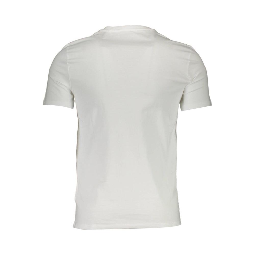 Guess Jeans White Cotton Men TShirt Guess Jeans Light Gray