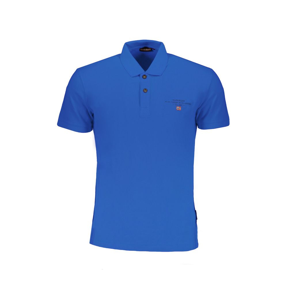Napapijri Blue Cotton Polo Shirt Napapijri Steel Blue
