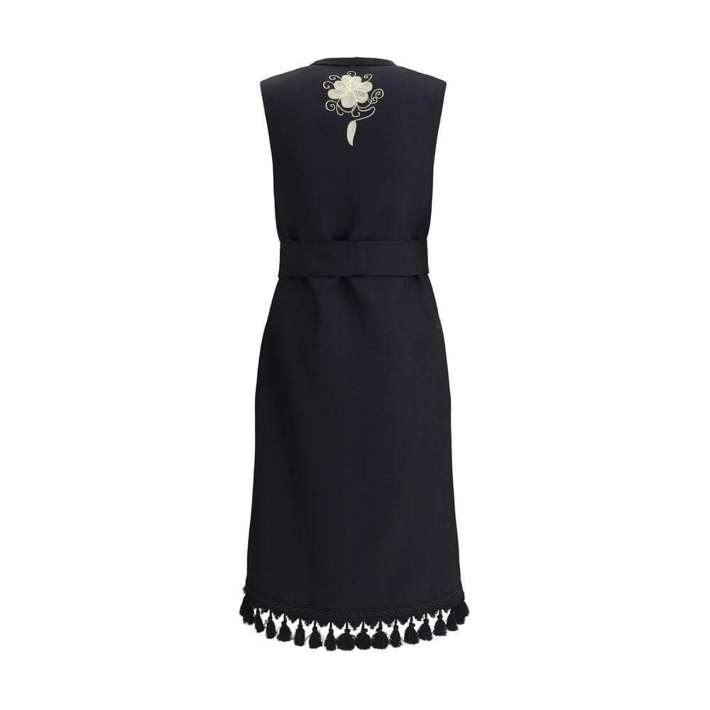Valentino Embroidered long Vest Valentino Black