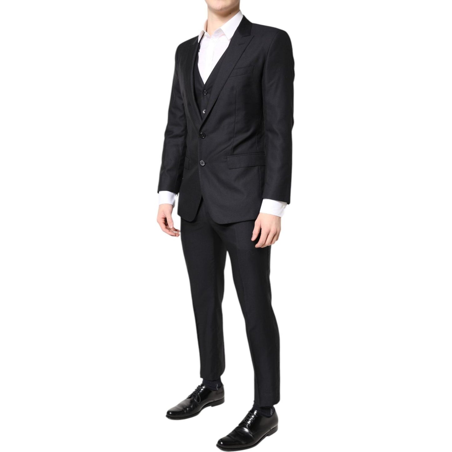 Dolce & Gabbana Blue MARTINI Wool Formal 3 Piece Suit