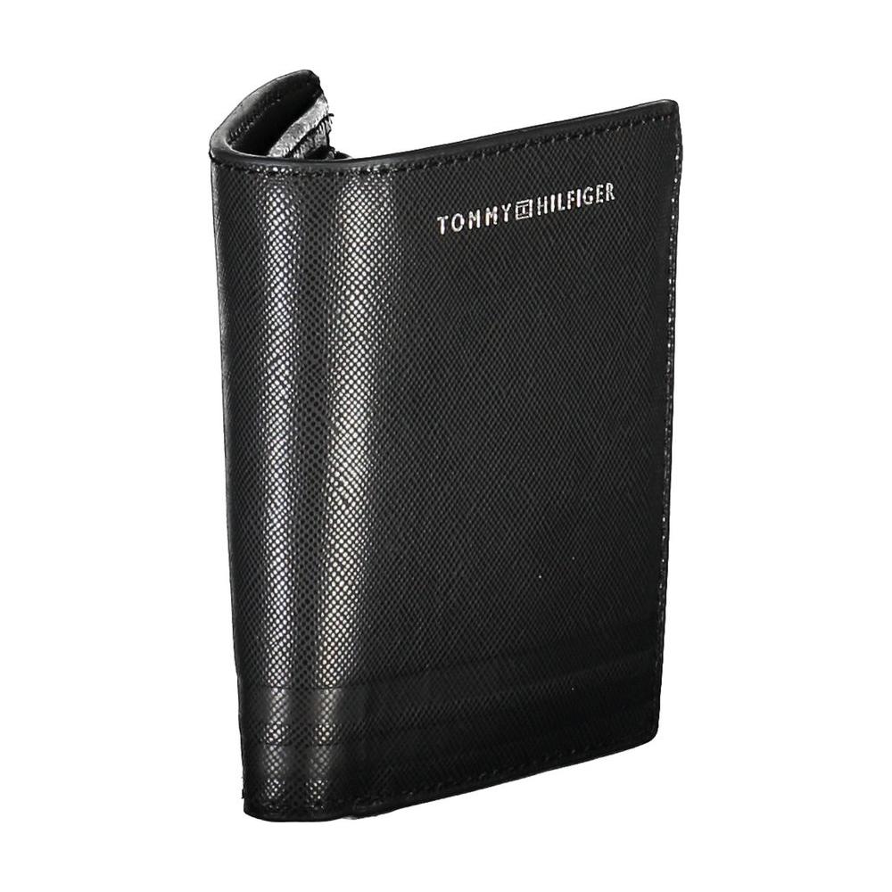 Tommy Hilfiger Black Leather Men Wallet Tommy Hilfiger Dark Slate Gray