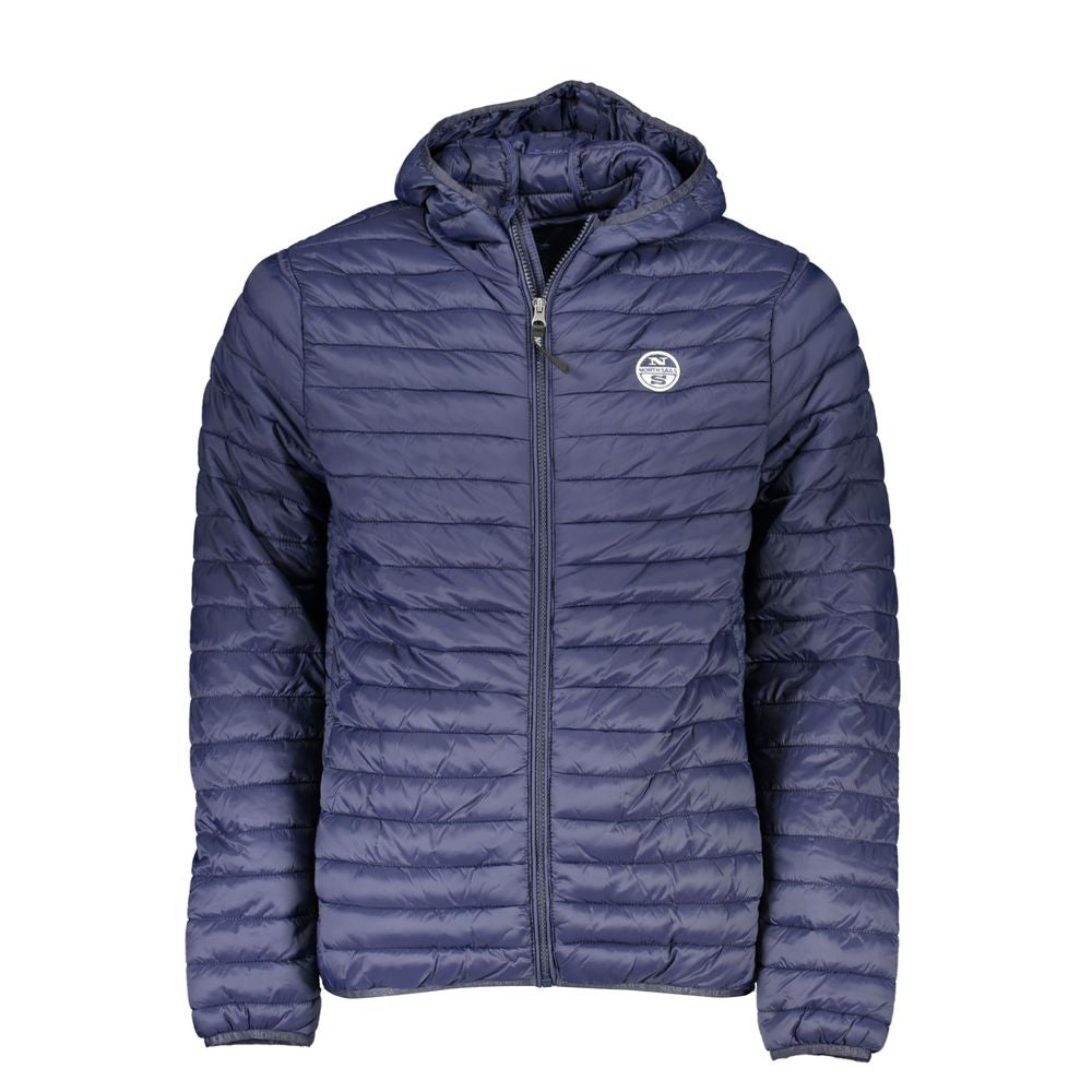 North Sails Blue Polyamide Men Jacket North Sails Dark Slate Blue