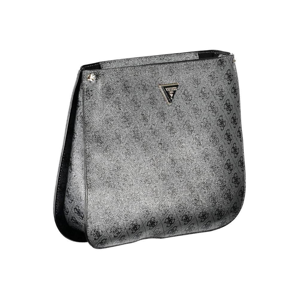 Guess Jeans Black Polyethylene Handbag Guess Jeans Dim Gray