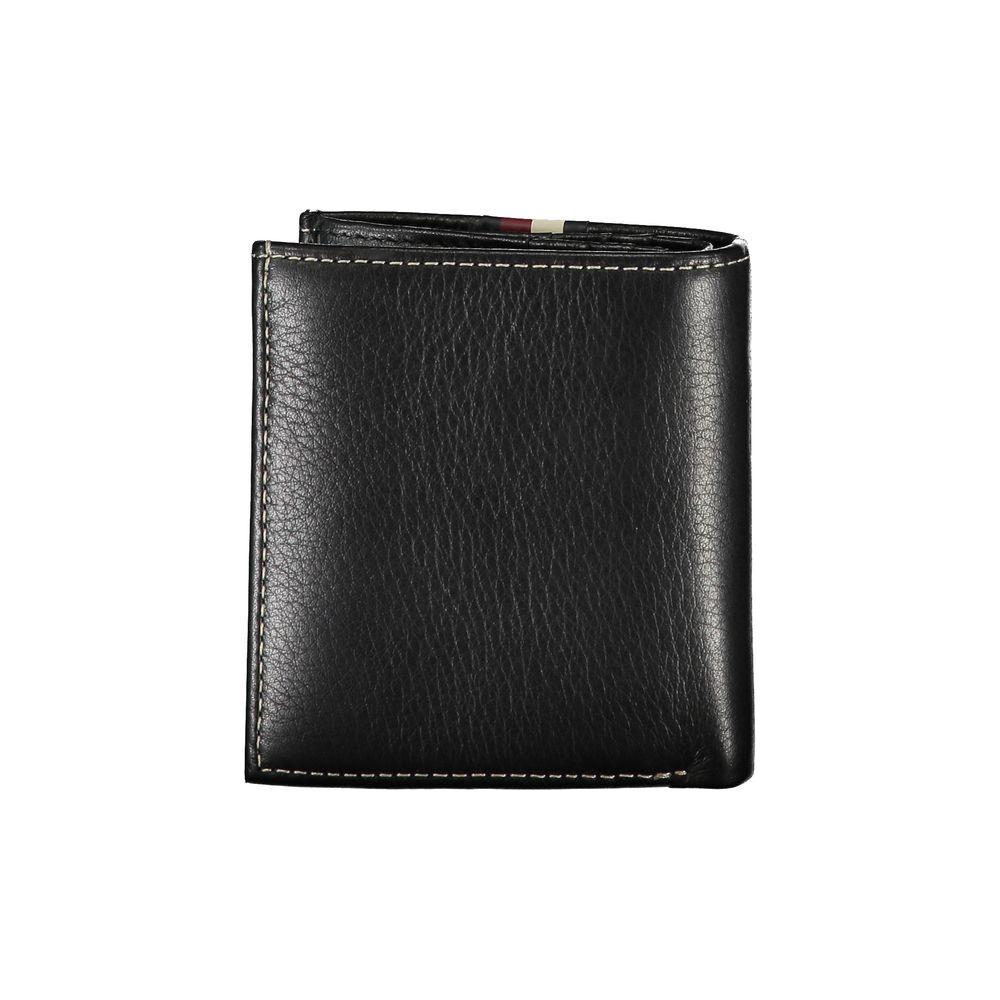 Tommy Hilfiger Black Leather Men Wallet Tommy Hilfiger Dark Slate Gray