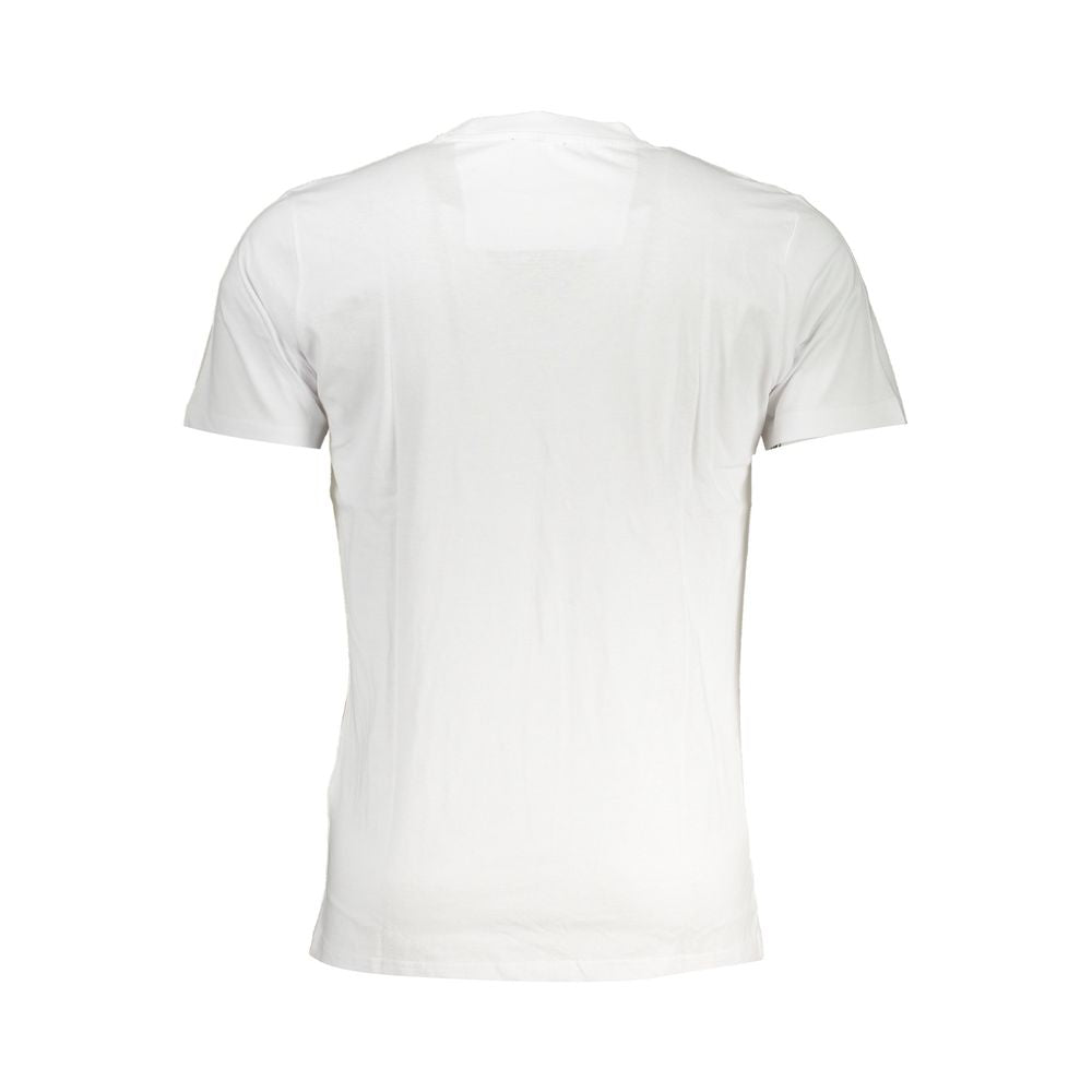Cavalli Class White Cotton T-Shirt Cavalli Class Lavender