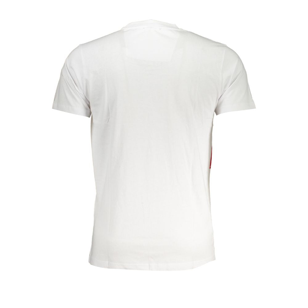 Cavalli Class White Cotton T-Shirt Cavalli Class Lavender
