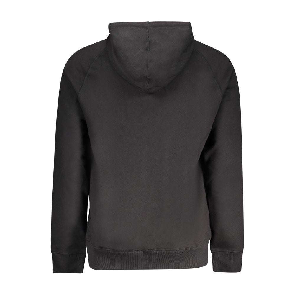Timberland Black Cotton Mens Sweater with Central Pockets and Zip Timberland Dark Slate Gray