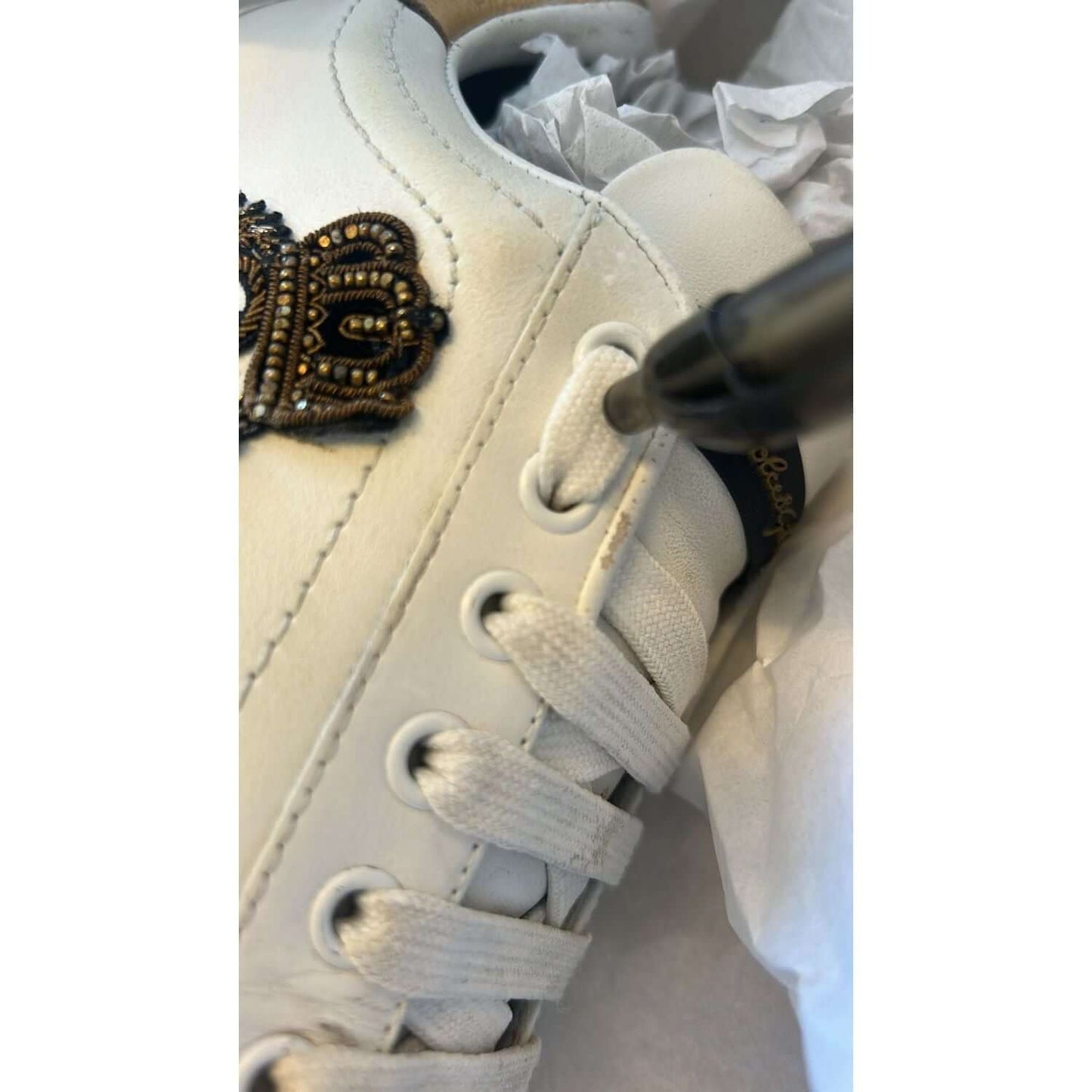 Dolce & Gabbana White Crown Patch Portofino Sneakers Shoes Dolce & Gabbana Dark Gray