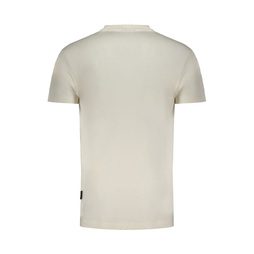 Napapijri White Cotton T-Shirt Napapijri Light Gray