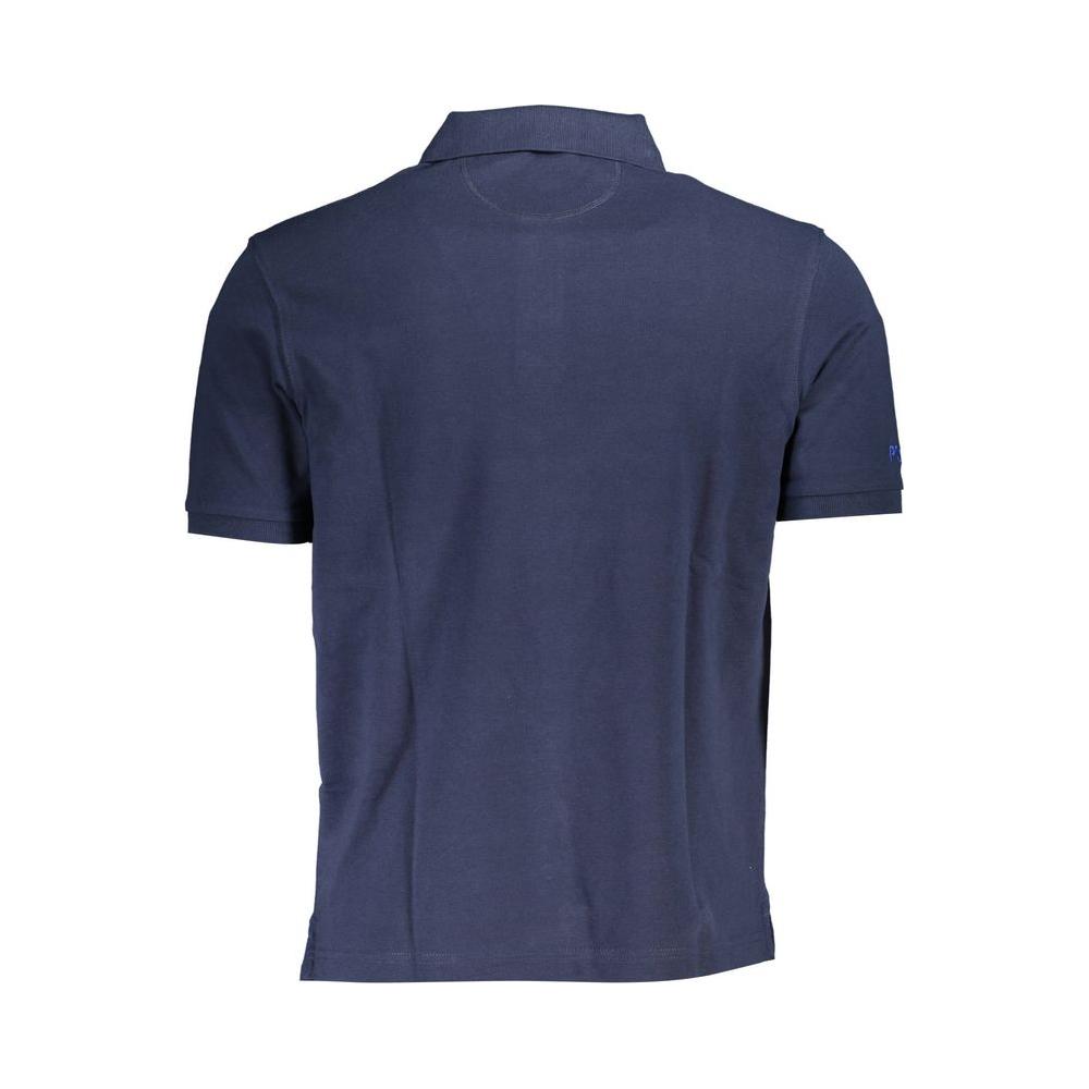 La Martina Blue Cotton Men Polo Shirt La Martina Dark Slate Gray