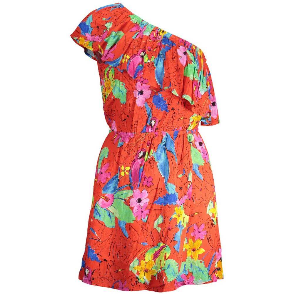 Desigual "Red Viscose Women Dress" Desigual Chocolate
